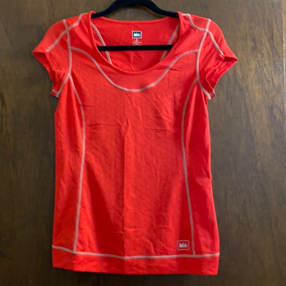 REI athletic shirt.  Like new!  Deep coral color